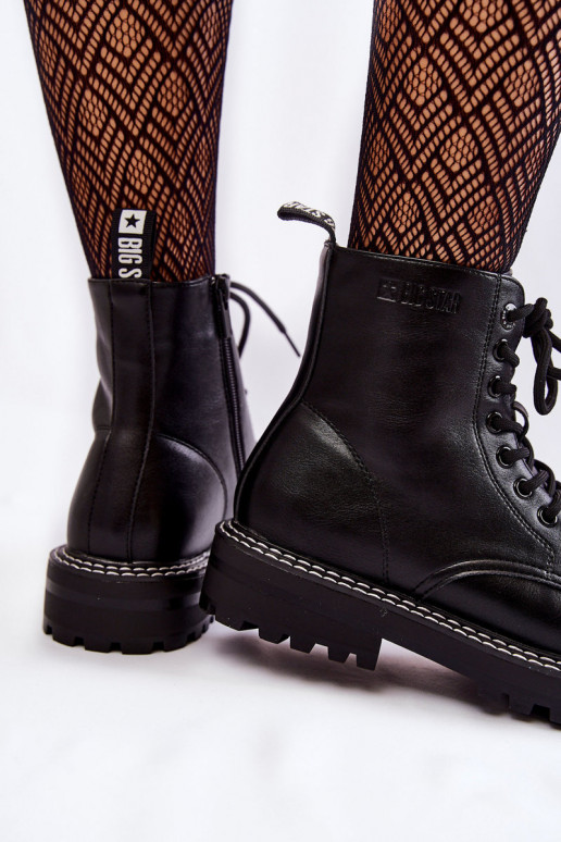 Feminin Stiefel mit einer Plattform Big Star KK274538 schZuarze Farbe Feminin Stiefel mit einer Plattform Big Star KK274538 schZuarze Farbe