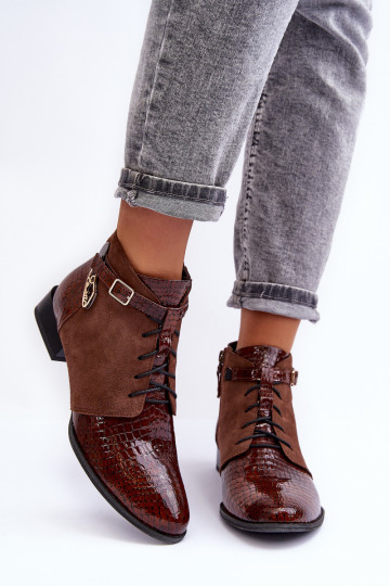 Damenstiefel SchuhZuerk Es mussciejka 5743A-02 braune Farbe