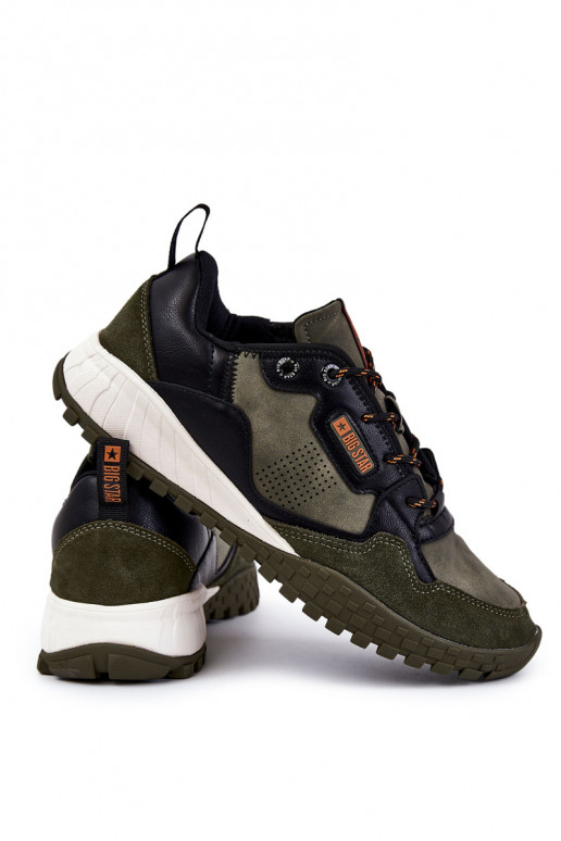 Männlich Klassisches Stilvollll Turnschuhe Memory Foam Big Star KK174272 grüne Farbe Männlich Klassisches Stilvollll Turnschuhe Memory Foam Big Star KK174272 grüne Farbe