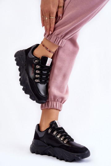 Feminin Sneakers Stilvollllschuhe mit einer Plattform Cross Jeans KK2R4073C schZuarze Farbe 2