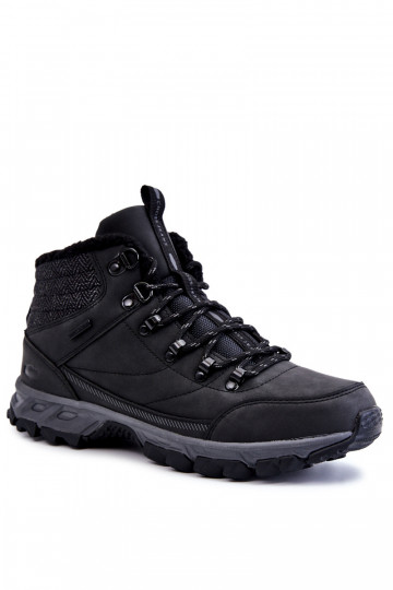 Herren gefütterte Ankle Boots Wanderschuhe Cross Jeans KK1R4022C schwarz