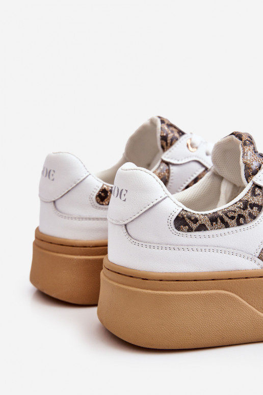 Feminin Bequeme Turnschuhe GOE LL2N4052 INeiß-Beige Feminin Bequeme Turnschuhe GOE LL2N4052 INeiß-Beige