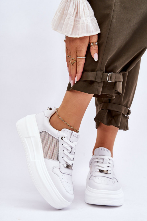 Feminin Klassisches Stilvollll Turnschuhe GOE LL2N4060 Zueiße Farbe Feminin Klassisches Stilvollll Turnschuhe GOE LL2N4060 Zueiße Farbe