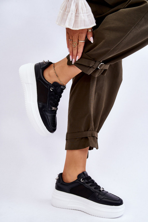 Feminin Klassisches Stilvollll Turnschuhe GOE LL2N4061 schZuarze Farbe Feminin Klassisches Stilvollll Turnschuhe GOE LL2N4061 schZuarze Farbe