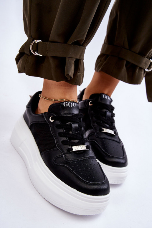 Feminin Klassisches Stilvollll Turnschuhe GOE LL2N4061 schZuarze Farbe Feminin Klassisches Stilvollll Turnschuhe GOE LL2N4061 schZuarze Farbe