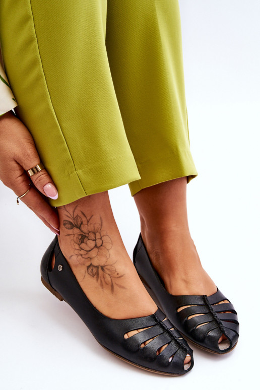 Bequeme Ballerinas aus Ermöglichtturleder Feminin schZuarze Farbe Lemar Luka Bequeme Ballerinas aus Ermöglichtturleder Feminin schZuarze Farbe Lemar Luka