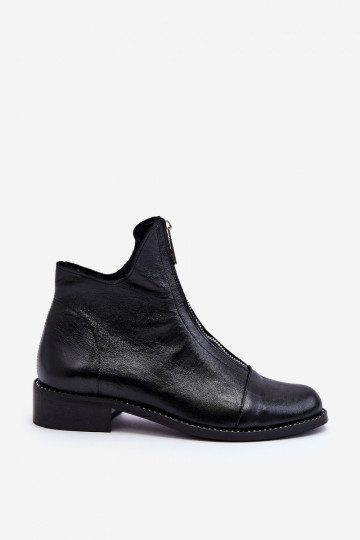 Leder-Stiefel mit Reißverschluss Nicole 2785/037 schwarz 2