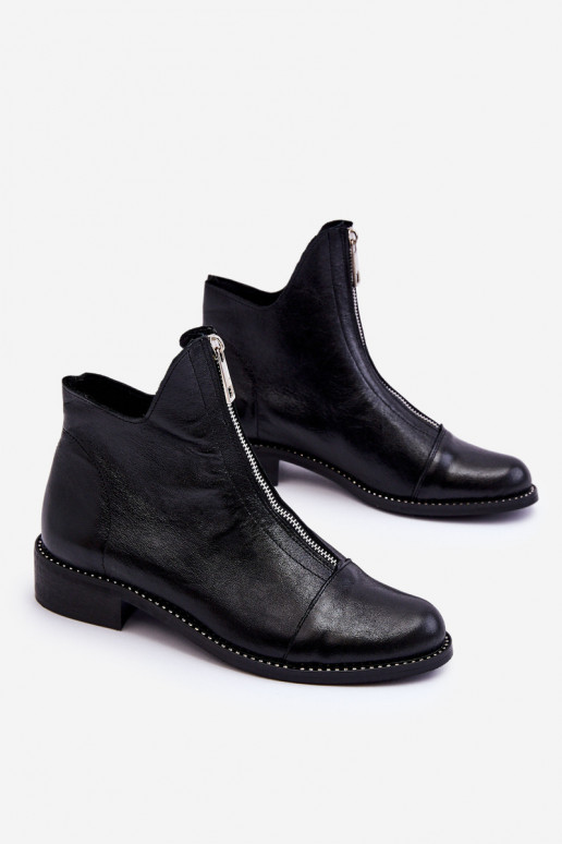 Haut Stiefel mit Reißverschlüssen Nicole 2785/037 schZuarze Farbe Haut Stiefel mit Reißverschlüssen Nicole 2785/037 schZuarze Farbe