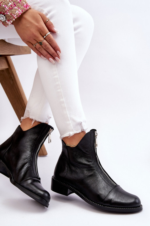 Haut Stiefel mit Reißverschlüssen Nicole 2785/037 schZuarze Farbe Haut Stiefel mit Reißverschlüssen Nicole 2785/037 schZuarze Farbe