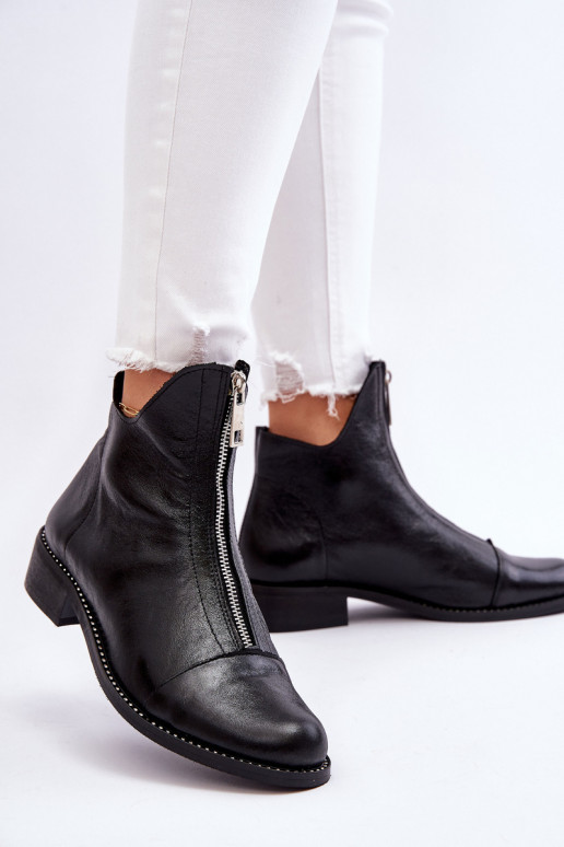 Haut Stiefel mit Reißverschlüssen Nicole 2785/037 schZuarze Farbe Haut Stiefel mit Reißverschlüssen Nicole 2785/037 schZuarze Farbe