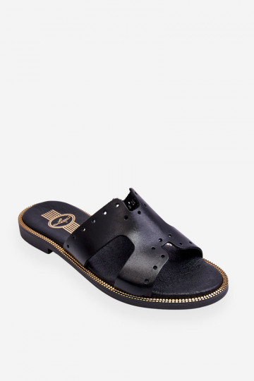 Zazoo 40326 Feminin Hausschuhe Mit dekorativen Ausschnitten schZuarze Farbe