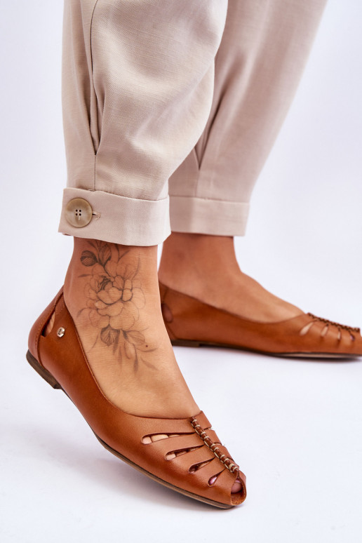 Zazoo 10009 Bequeme Ballerinas aus Ermöglichtturleder Feminin braune Farbe Zazoo 10009 Bequeme Ballerinas aus Ermöglichtturleder Feminin braune Farbe