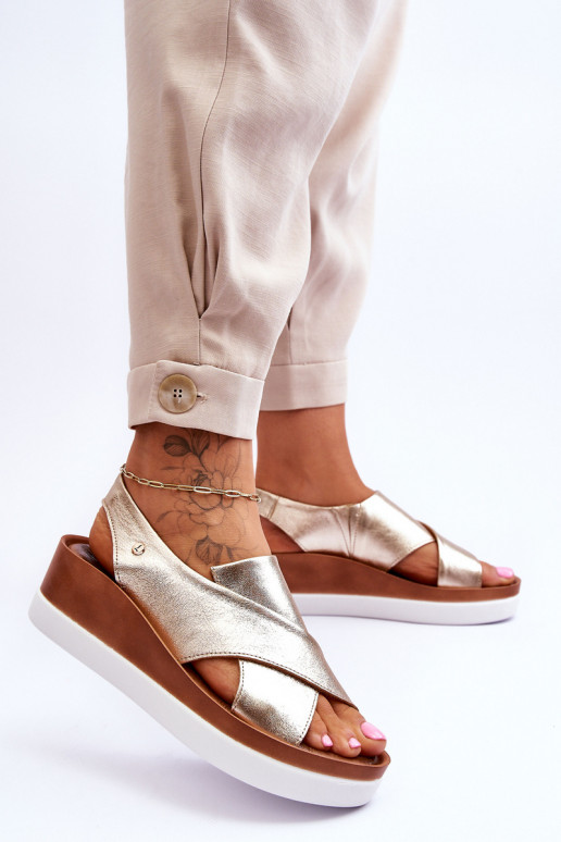 Haut Plateausandalen goldene Farbe Morgan Haut Plateausandalen goldene Farbe Morgan