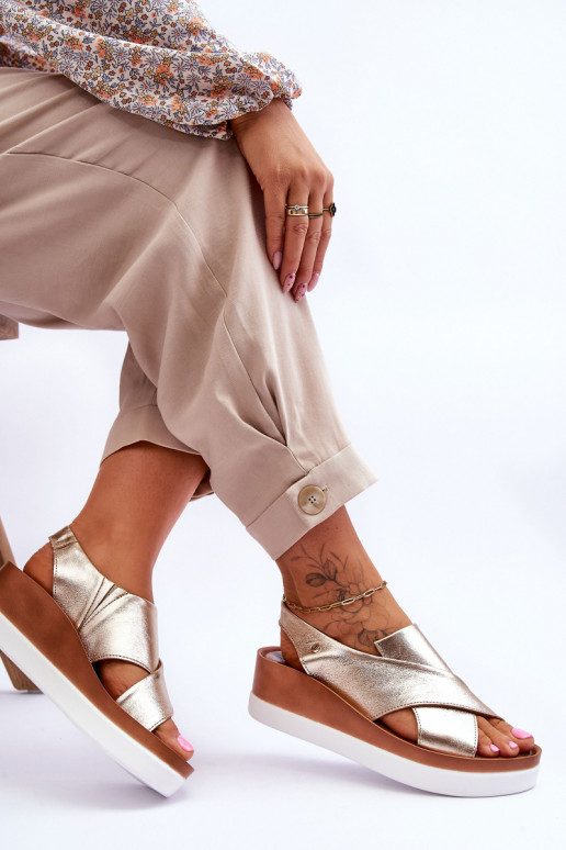 Haut Plateausandalen goldene Farbe Morgan Haut Plateausandalen goldene Farbe Morgan