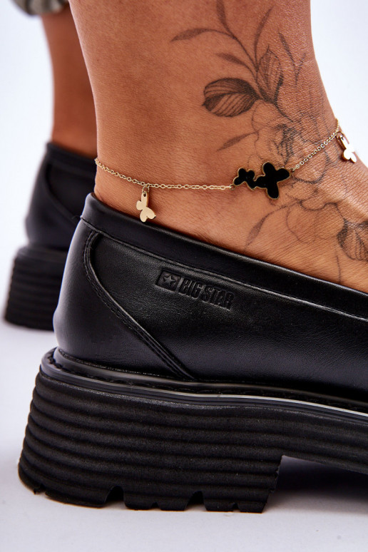 Haut Mokassins Schuhe Big Star LL274580 schZuarze Farbe Haut Mokassins Schuhe Big Star LL274580 schZuarze Farbe