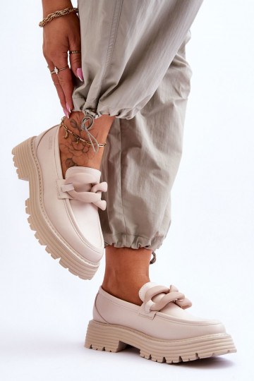 Haut Mokassins Schuhe Big Star LL274581 Beige 2