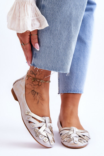Damen-Ballerinas Tai turiciejka 01358-22 in Sand-Gold