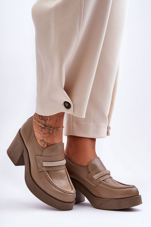 Haut Schuhe mit Absätzen mit Ornamenten Beige Lemar Gelanor Haut Schuhe mit Absätzen mit Ornamenten Beige Lemar Gelanor