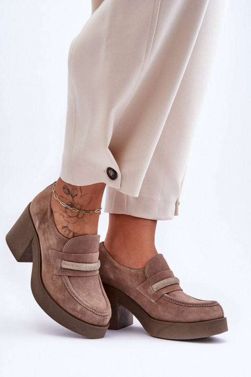 aus INildleder Schuhe mit Absätzen mit Ornamenten Beige Lemar Gelanor aus INildleder Schuhe mit Absätzen mit Ornamenten Beige Lemar Gelanor