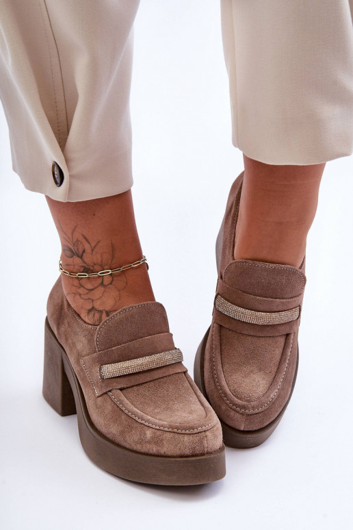 aus INildleder Schuhe mit Absätzen mit Ornamenten Beige Lemar Gelanor aus INildleder Schuhe mit Absätzen mit Ornamenten Beige Lemar Gelanor