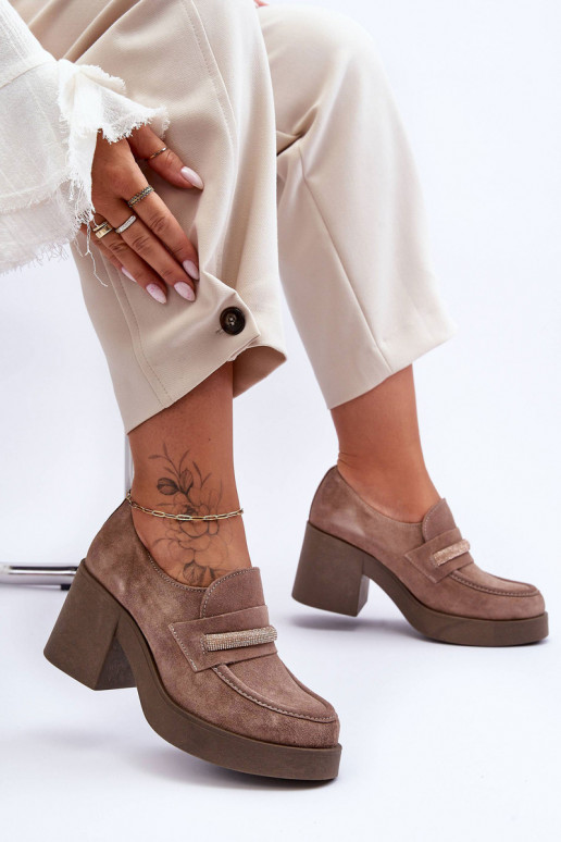 aus INildleder Schuhe mit Absätzen mit Ornamenten Beige Lemar Gelanor aus INildleder Schuhe mit Absätzen mit Ornamenten Beige Lemar Gelanor