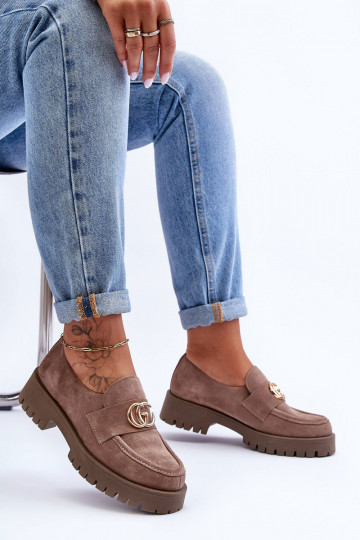 Feminin Schuhe aus INildleder mit Ornamenten Beige Rosefalls 2
