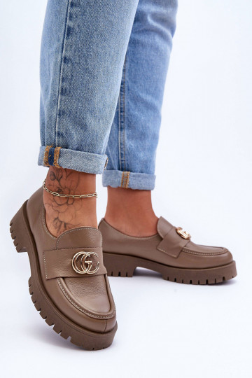 Schuhe aus Ermöglichtturleder mit Ornamenten Beige Rosefalls 2