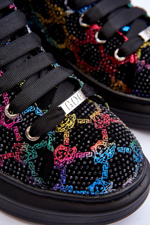 Turnschuhe mit einer Plattform Bergkristall GOE MM2N4009 schZuarze Farbe Turnschuhe mit einer Plattform Bergkristall GOE MM2N4009 schZuarze Farbe