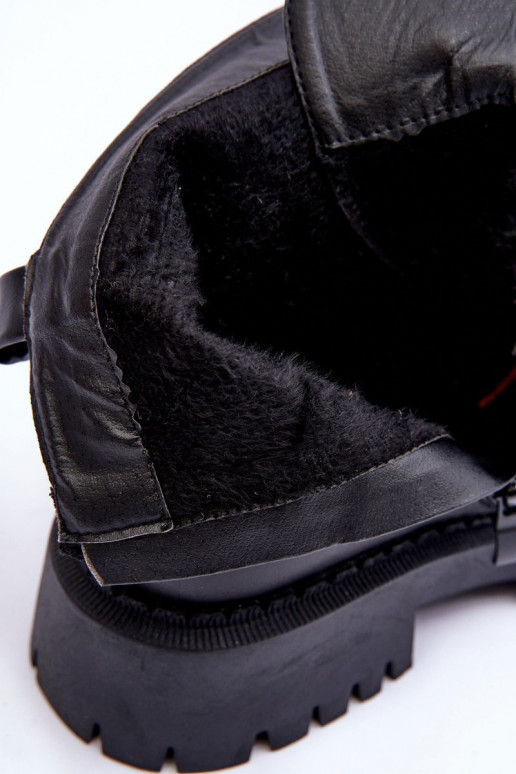 Haut stylische Stiefel mit einer Plattform schZuarze Farbe Lemar Lisencca Haut stylische Stiefel mit einer Plattform schZuarze Farbe Lemar Lisencca