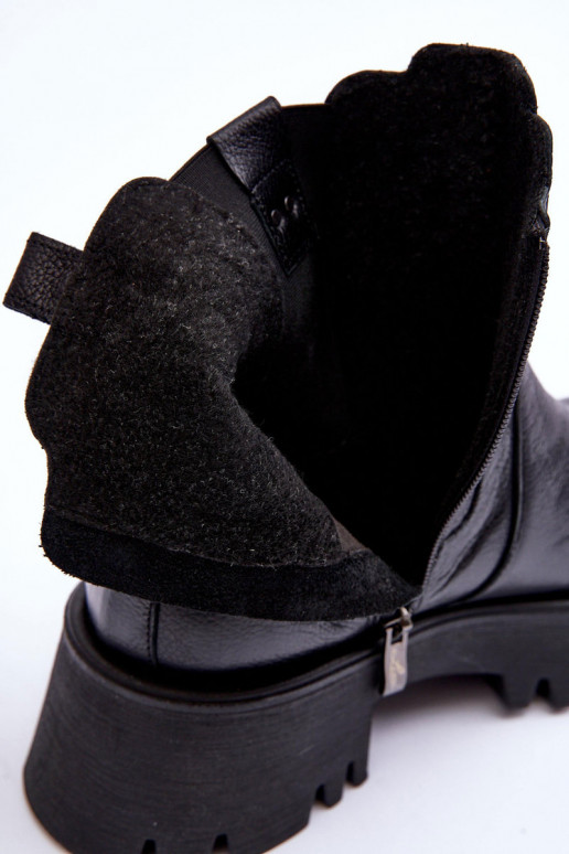 Haut stylische Stiefel mit einer Plattform schZuarze Farbe Lemar Lisencca Haut stylische Stiefel mit einer Plattform schZuarze Farbe Lemar Lisencca