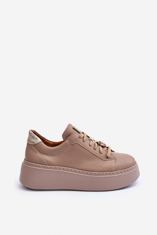 Haut Turnschuhe mit einer Plattform Es mussciejka 06191-04 Beige Haut Turnschuhe mit einer Plattform Es mussciejka 06191-04 Beige
