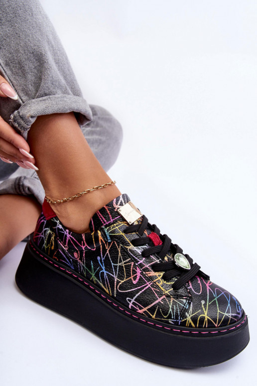 Haut Turnschuhe mit einer Plattform Es mussciejka 06191-39 Verschiedene Farben