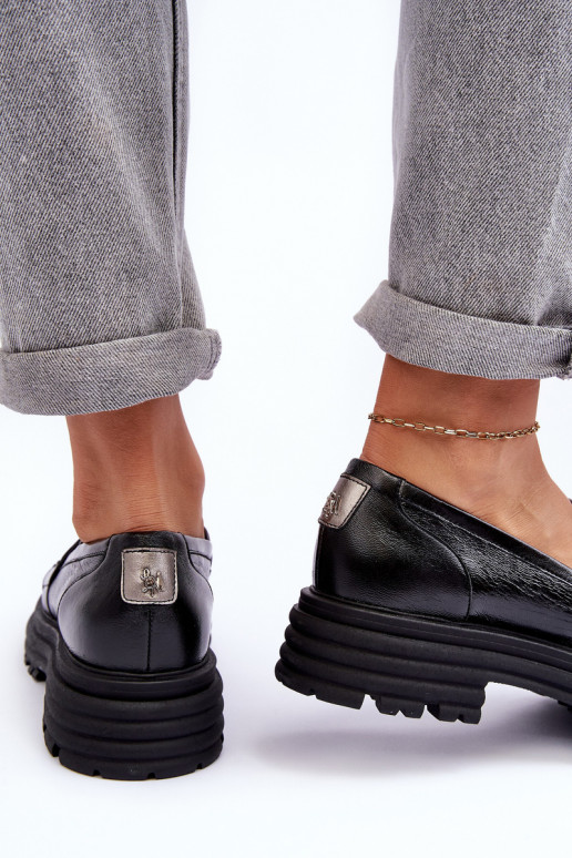 Lederstiefeletten mit fester Sohle schZuarze Farbe Elkiza Lederstiefeletten mit fester Sohle schZuarze Farbe Elkiza