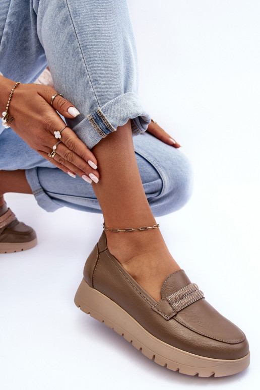 Haut Schuhe mit einer Plattform mit Ornamenten Beige Lemar Lehira Haut Schuhe mit einer Plattform mit Ornamenten Beige Lemar Lehira