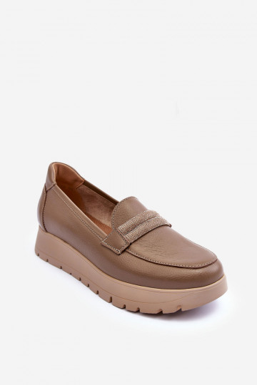 Haut Schuhe mit einer Plattform mit Ornamenten Beige Lemar Lehira 2