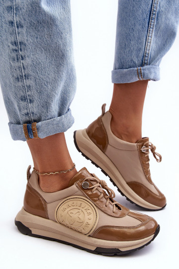 Feminin Turnschuhe Haut Es mussciejka 06295-04 Beige