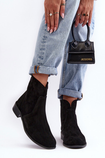 INildlederschuhe Feminin mit Reißverschlüssen schZuarze Farbe Nicole 2829