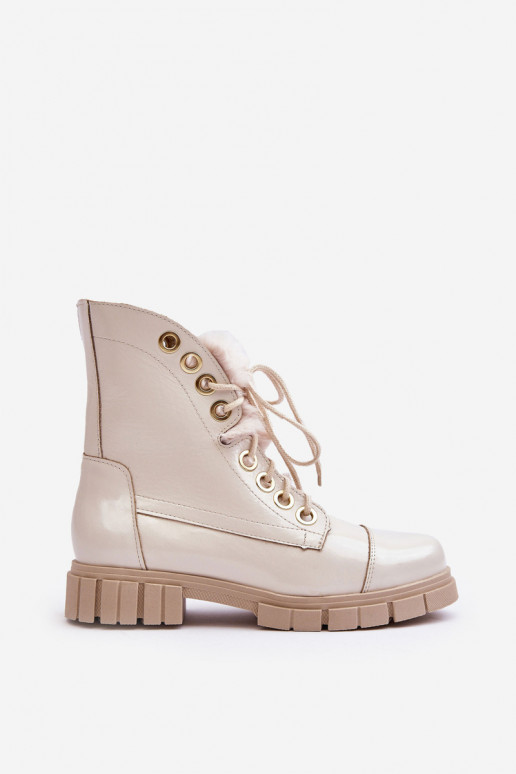 Haut Damenstiefel mit Pelzmantel elfenbeinfarbe LeZuski 3296 Haut Damenstiefel mit Pelzmantel elfenbeinfarbe LeZuski 3296