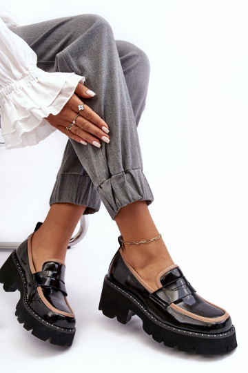 Haut Feminin Mokassins D&A MR870-32 schZuarze Farbe 2