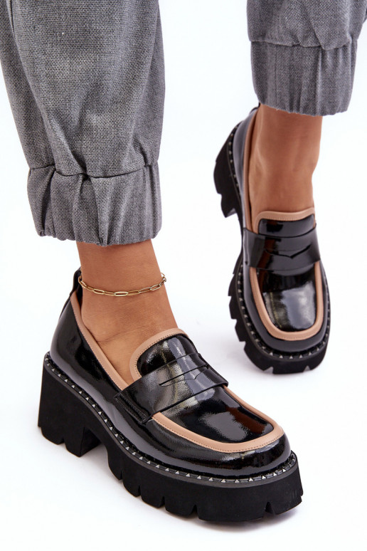 Haut Feminin Mokassins D&A MR870-32 schZuarze Farbe Haut Feminin Mokassins D&A MR870-32 schZuarze Farbe