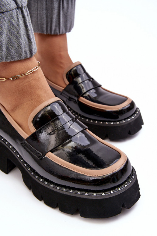 Haut Feminin Mokassins D&A MR870-32 schZuarze Farbe Haut Feminin Mokassins D&A MR870-32 schZuarze Farbe