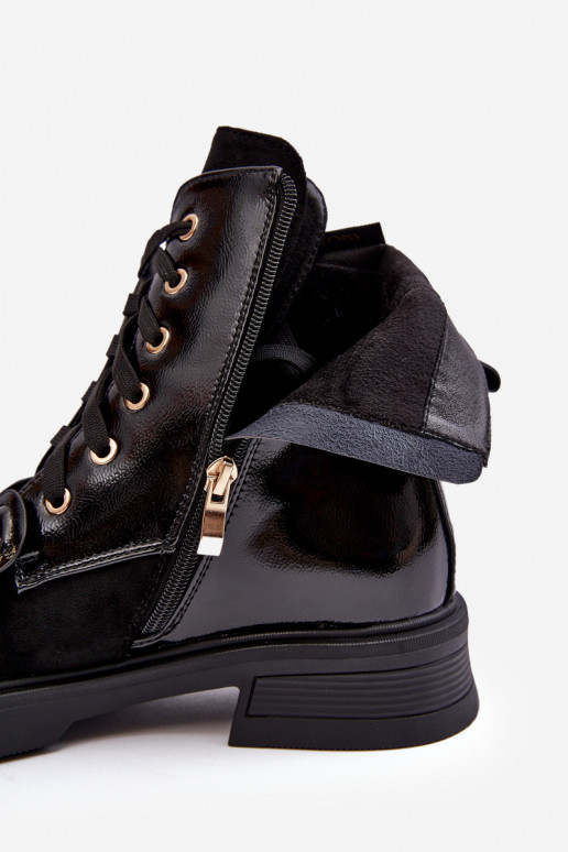 Modisch Feminin Stiefel mit Reißverschlüssen mit schönen Details D&A MR870-76 schZuarze Farbe Modisch Feminin Stiefel mit Reißverschlüssen mit schönen Details D&A MR870-76 schZuarze Farbe