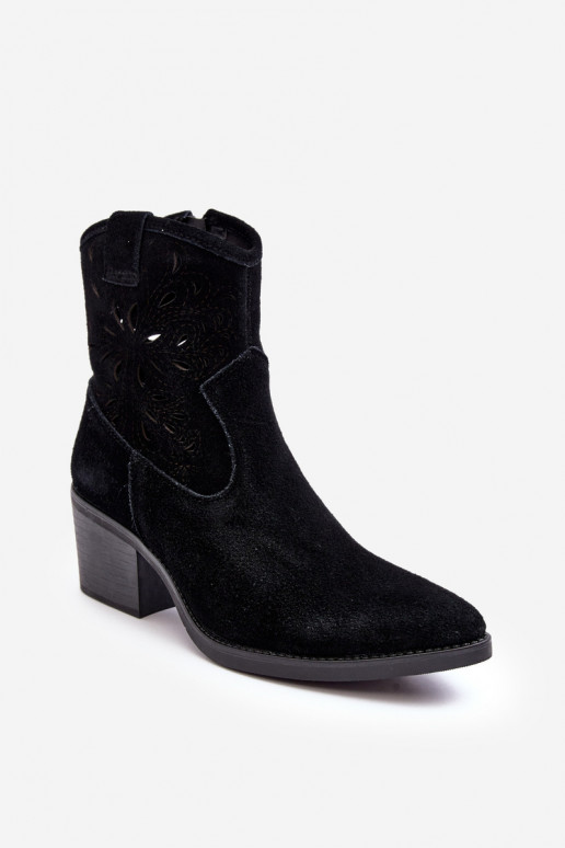 INildlederschuhe CoZuboy-Stil mit durchbrochenen Elementen D&A SN622-20 schZuarze Farbe INildlederschuhe CoZuboy-Stil mit durchbrochenen Elementen D&A SN622-20 schZuarze Farbe