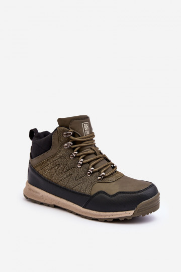 Damen-Warmfutter-Wanderschuhe in khaki Farbe Big Star MM274480