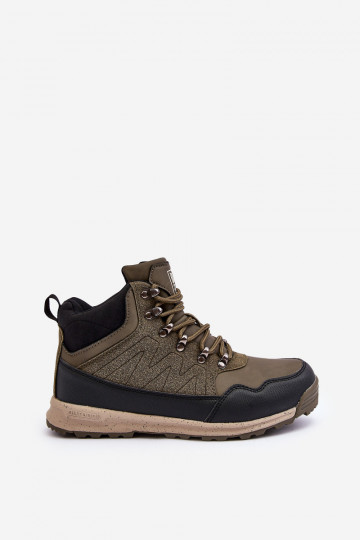 Damen-Warmfutter-Wanderschuhe in khaki Farbe Big Star MM274480 2
