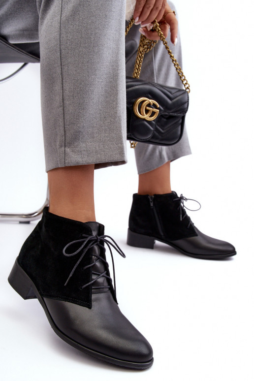 Modisch Feminin Schnürstiefel schZuarze Farbe Kefora Modisch Feminin Schnürstiefel schZuarze Farbe Kefora