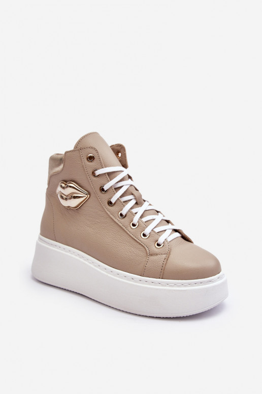 Freizeitschuhe Groß mit Reißverschlüssen Lemar Beige Katerin Freizeitschuhe Groß mit Reißverschlüssen Lemar Beige Katerin