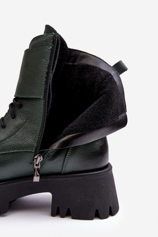 Haut Hohe Reitstiefel grüne Farbe Lemar Anceria