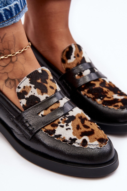 Haut Schuhe Mokassins für Damen Es mussciejka 06250-01 schZuarze Farbe Haut Schuhe Mokassins für Damen Es mussciejka 06250-01 schZuarze Farbe