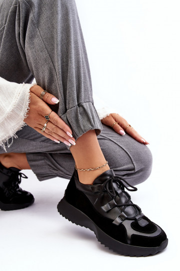 Haut Turnschuhe Feminin M01/2 Zazoo schZuarze Farbe